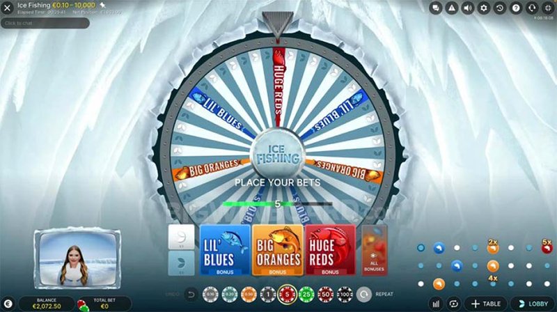 Ice fishing game, ice fishing casino